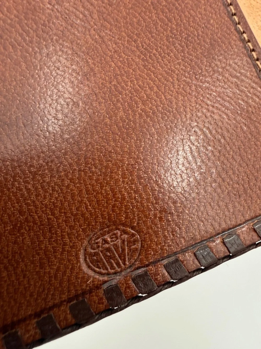 Wallet Vintage CASA ARVE Mexico Tooled Leather Wallet, Aztec Calendar Design